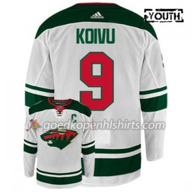 Minnesota Wild MIKKO KOIVU 9 Adidas Wit Authentic Shirt - Kinderen